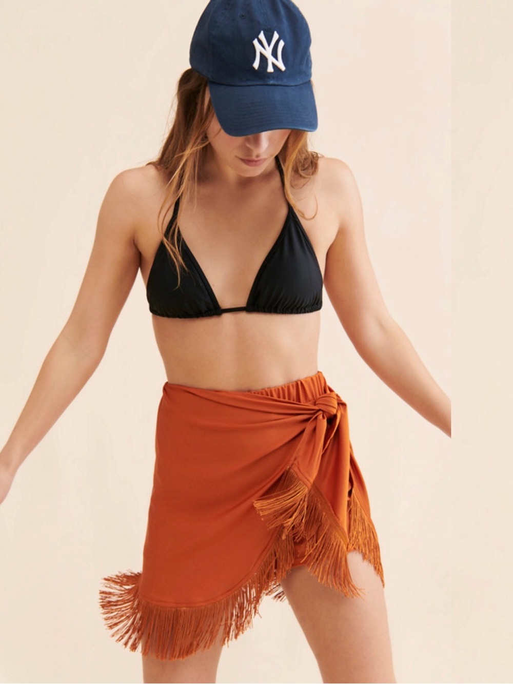 DRESS FORUM FRINGE SARONG SKORT